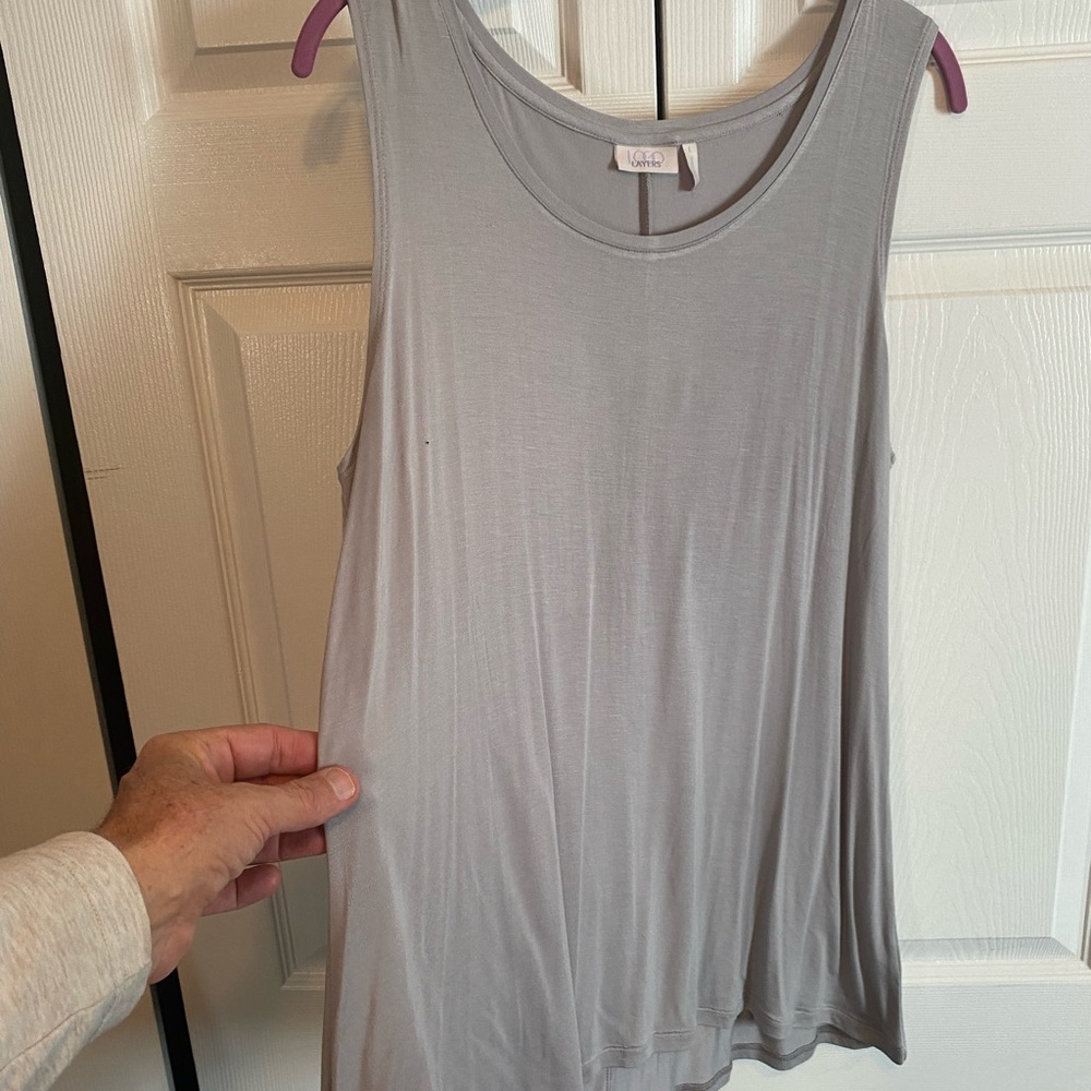 Logo asymmetrical hem tunic tank